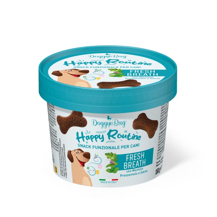 DoggyeBag Happy Routine Fresh Breath Mentolo 150 g DoggyeBag Happy Routine Fresh Breath Mentolo 150 g